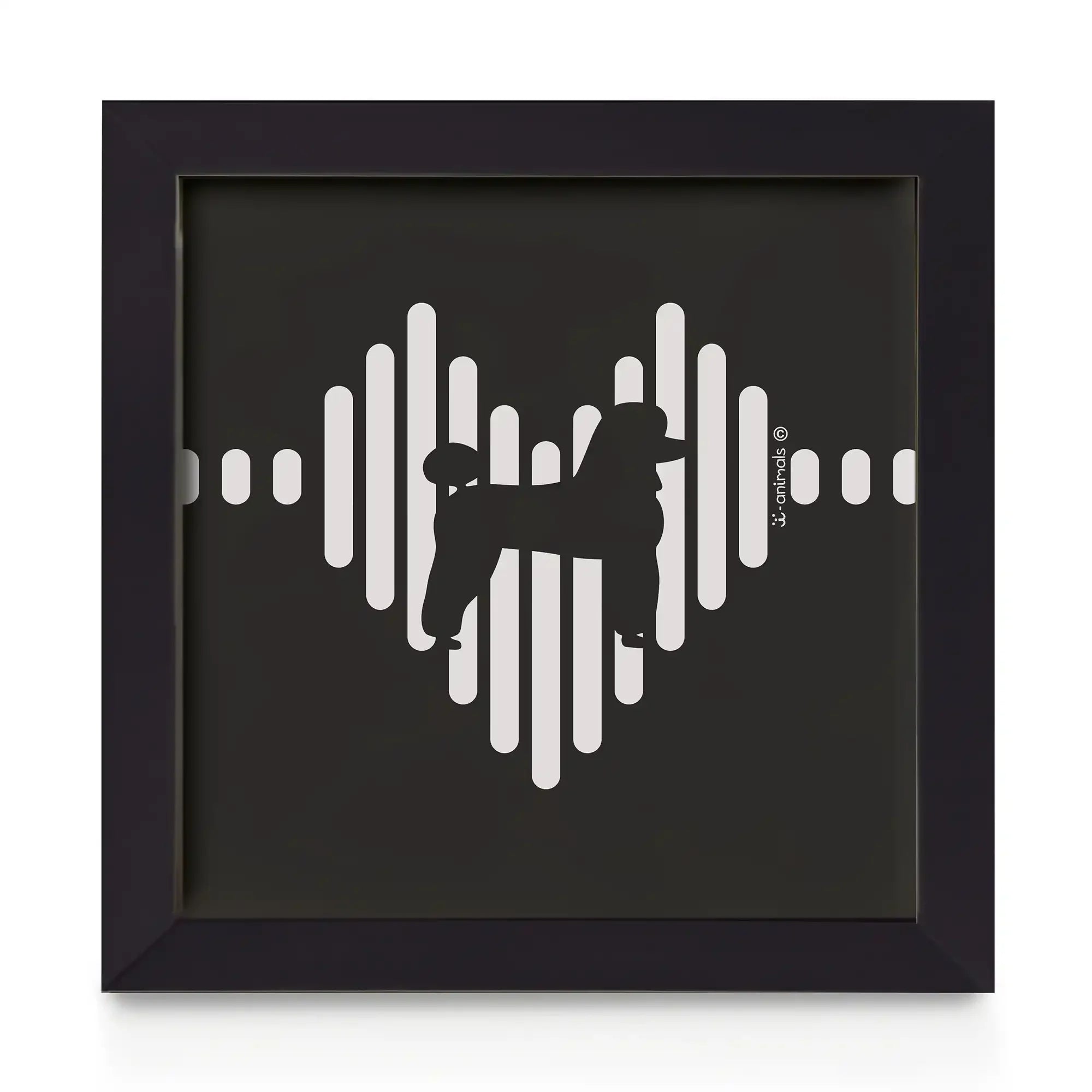 Quadro decorativo Poodle - Coração