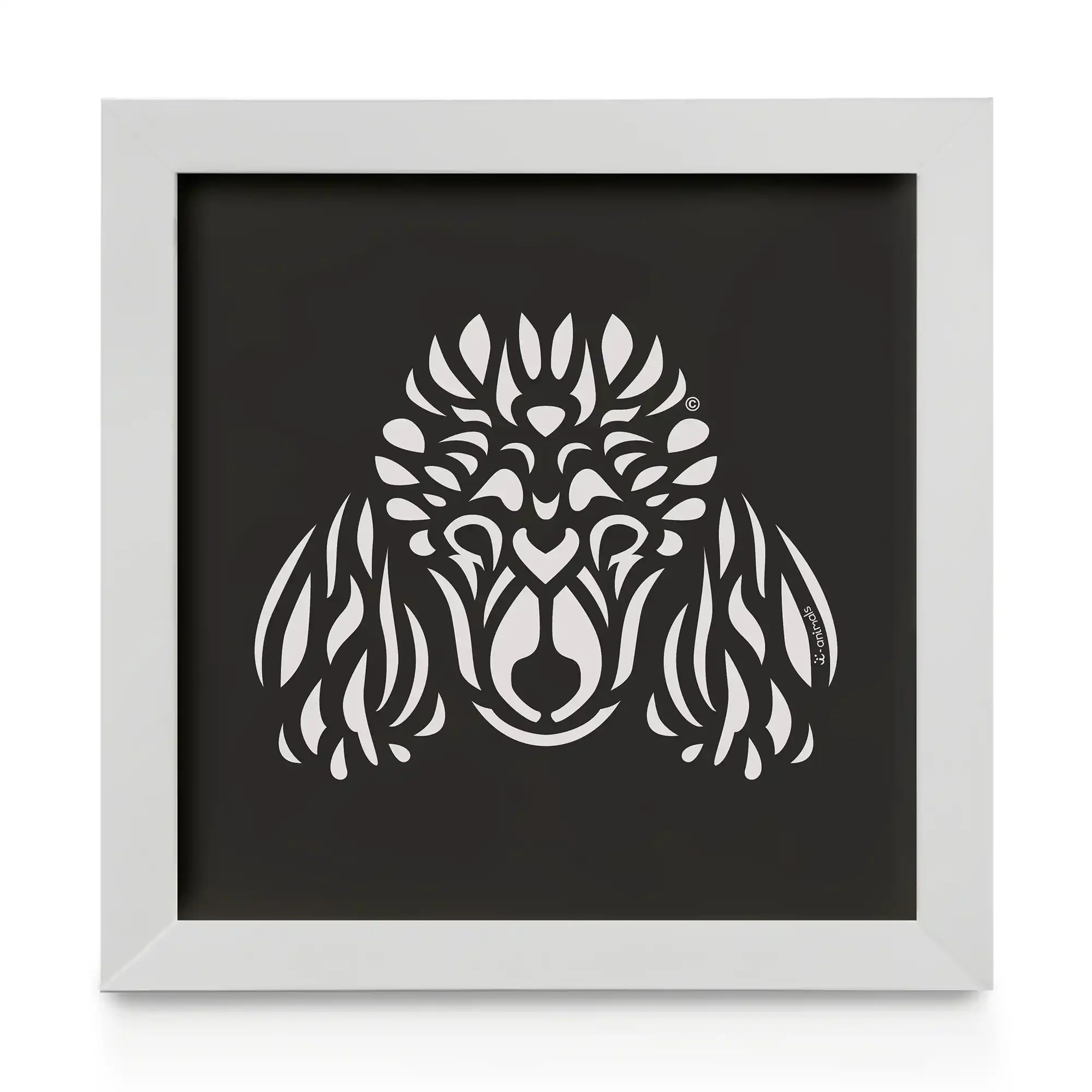 Quadro decorativo Poodle - Tribal