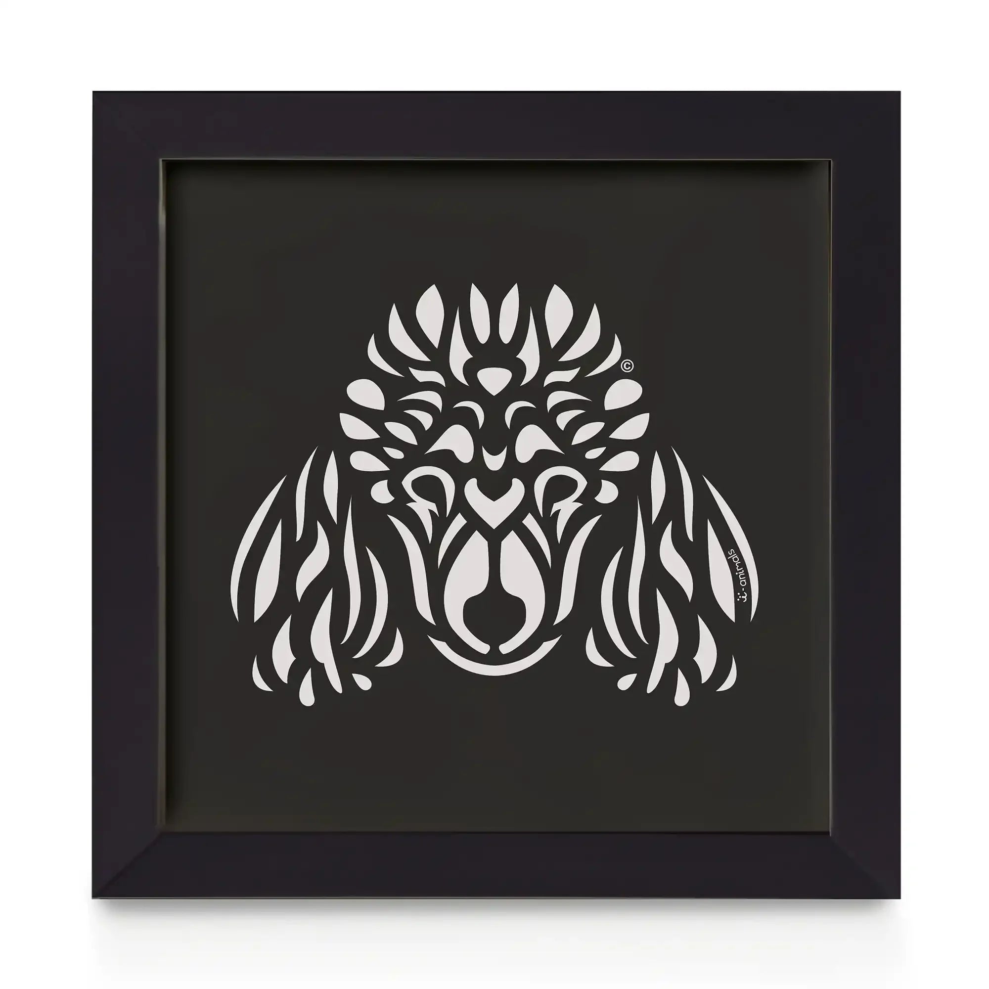 Quadro decorativo Poodle - Tribal