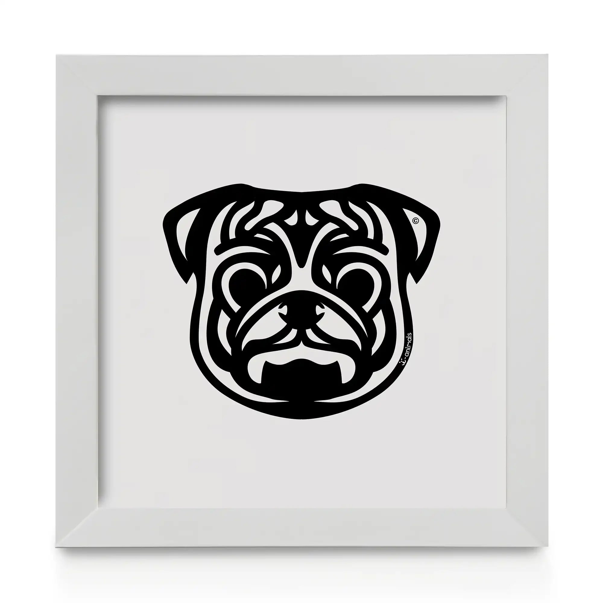 Quadro decorativo Pug - Tribal