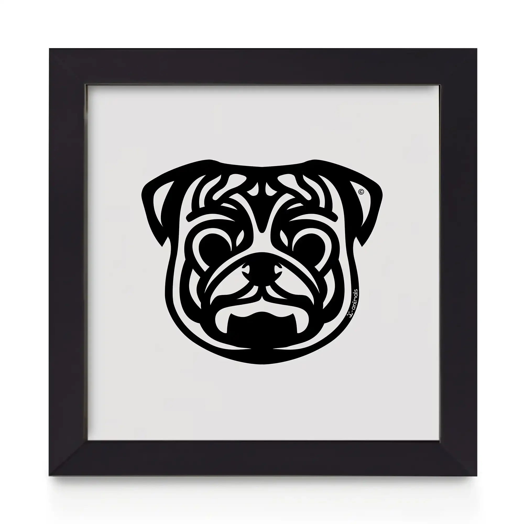 Quadro decorativo Pug - Tribal