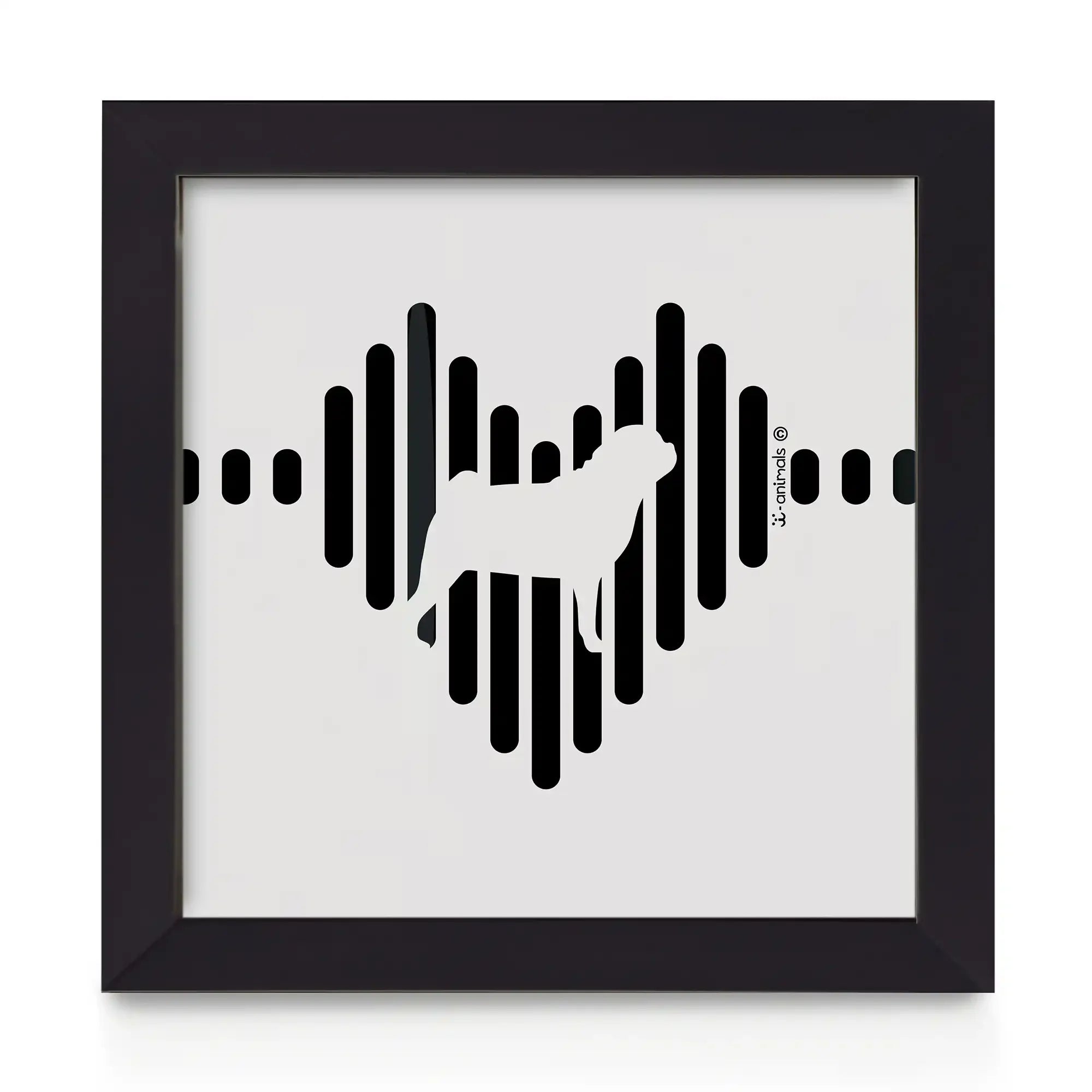 Quadro decorativo Pug - Coração