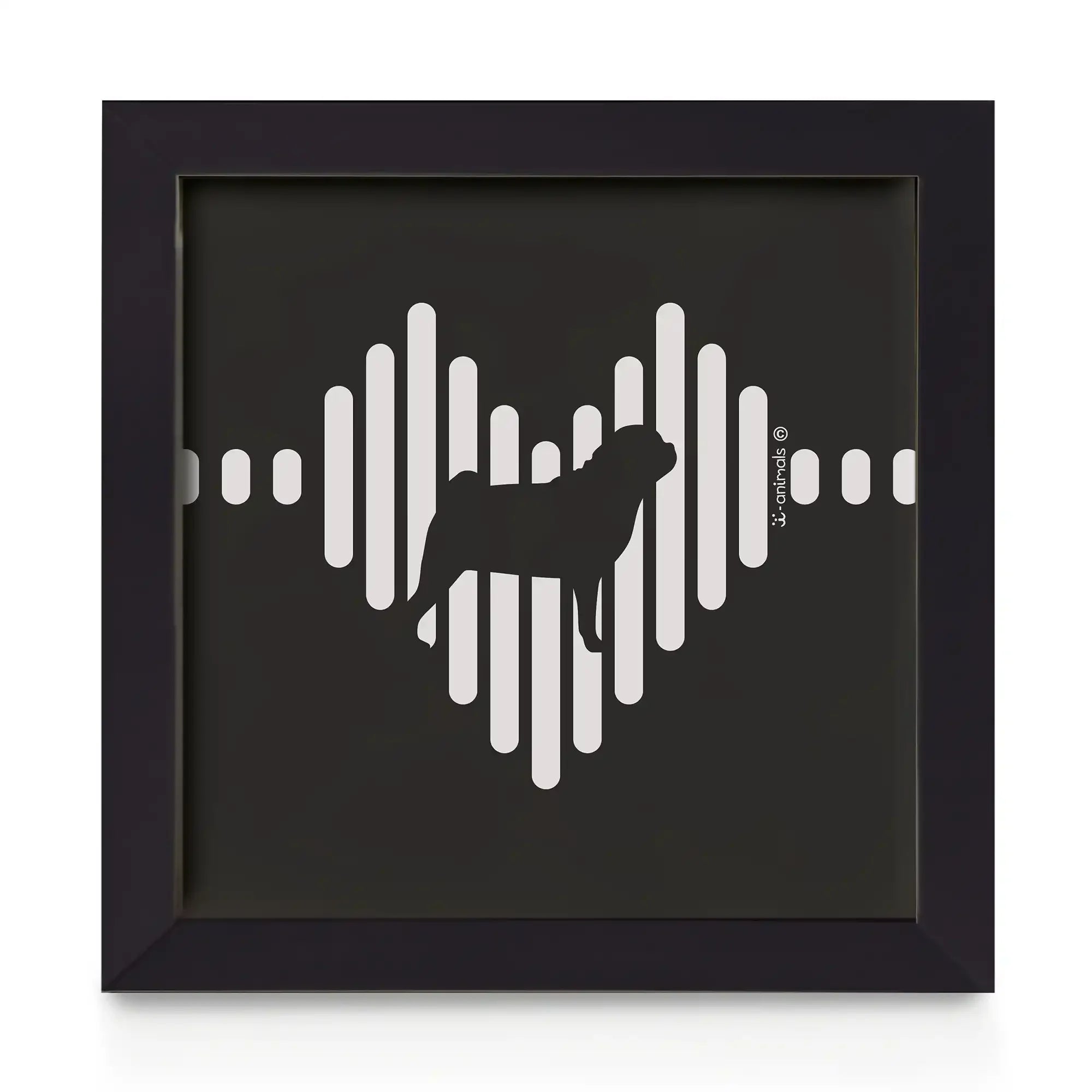 Quadro decorativo Pug - Coração