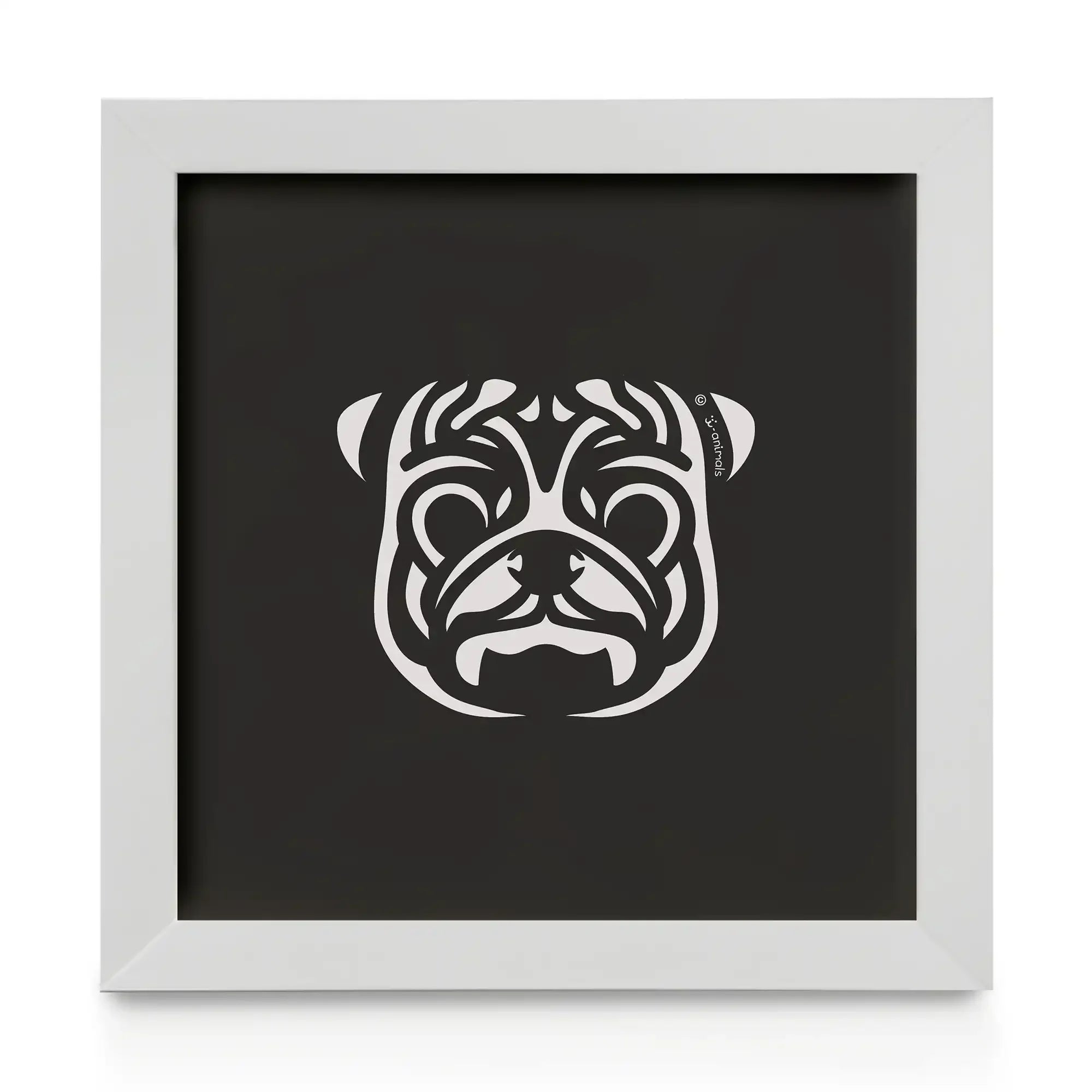 Quadro decorativo Pug - Tribal
