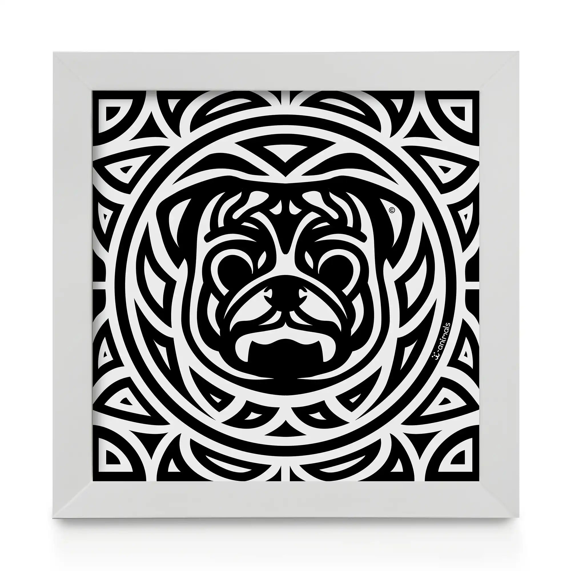 Quadro decorativo Pug - Total - Tribal