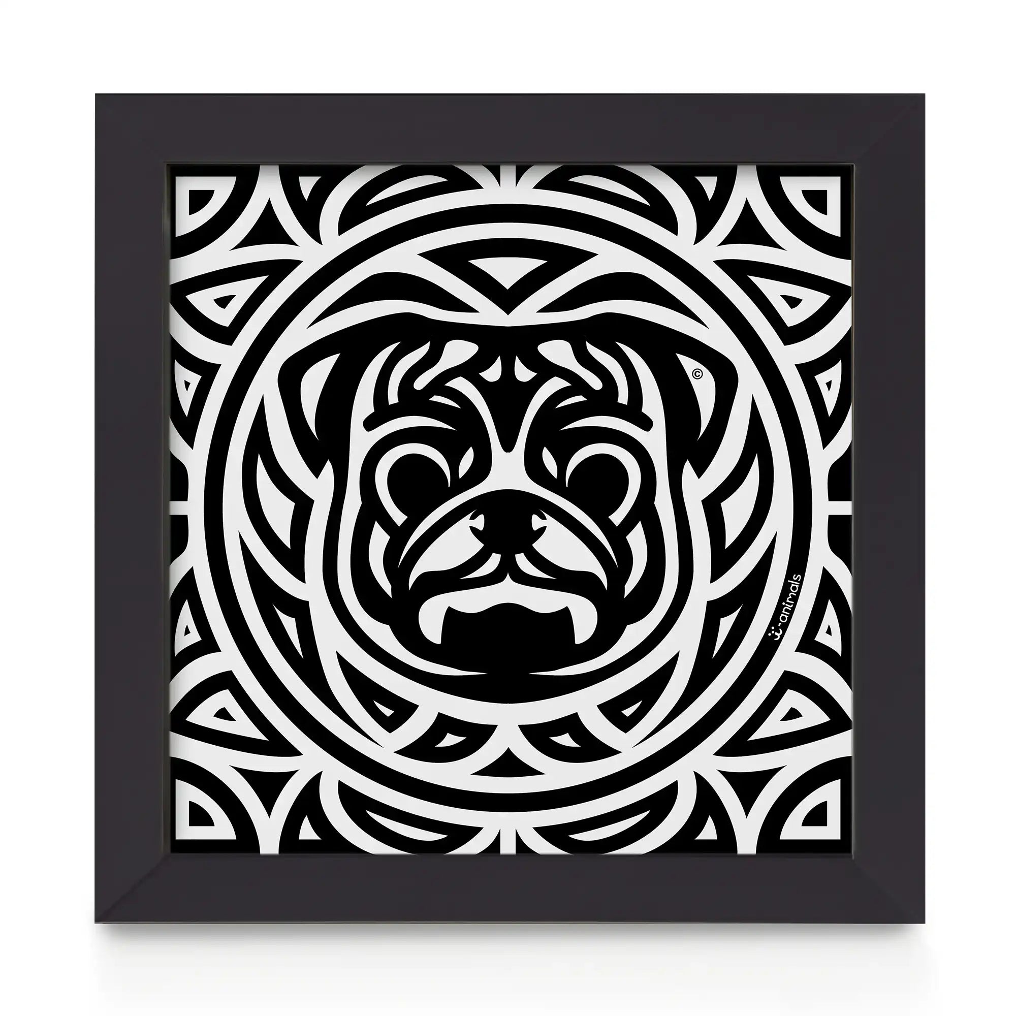 Quadro decorativo Pug - Total - Tribal