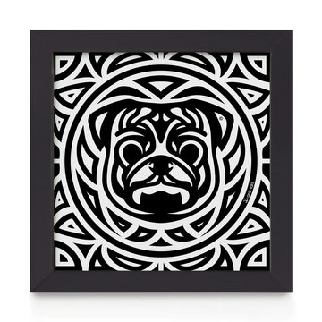 Quadro decorativo Pug - Total - Tribal