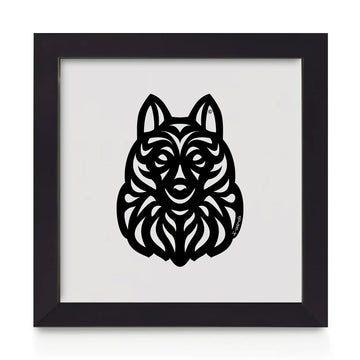 Quadro decorativo Schipperke - Tribal