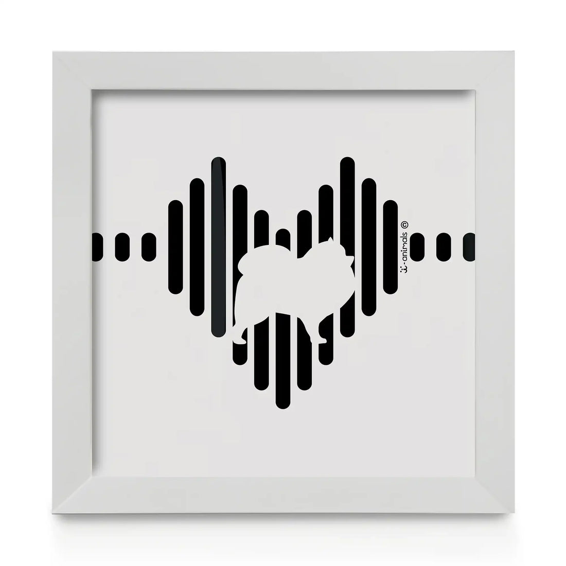 Quadro decorativo Spitz Alemão - Coração