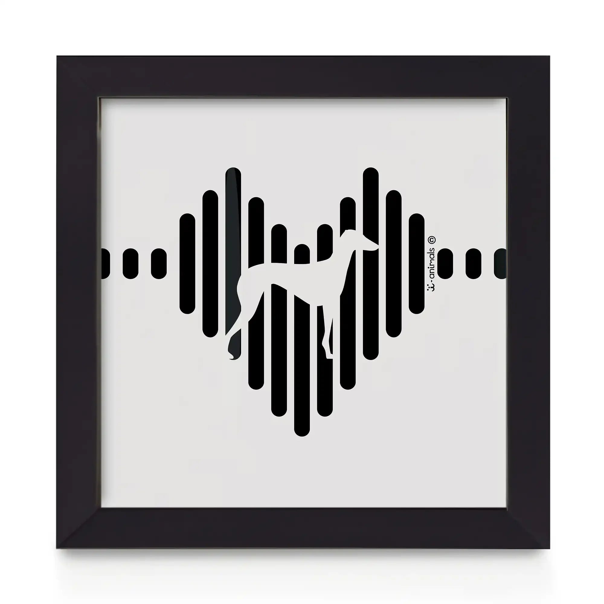 Quadro decorativo Whippet - Coração