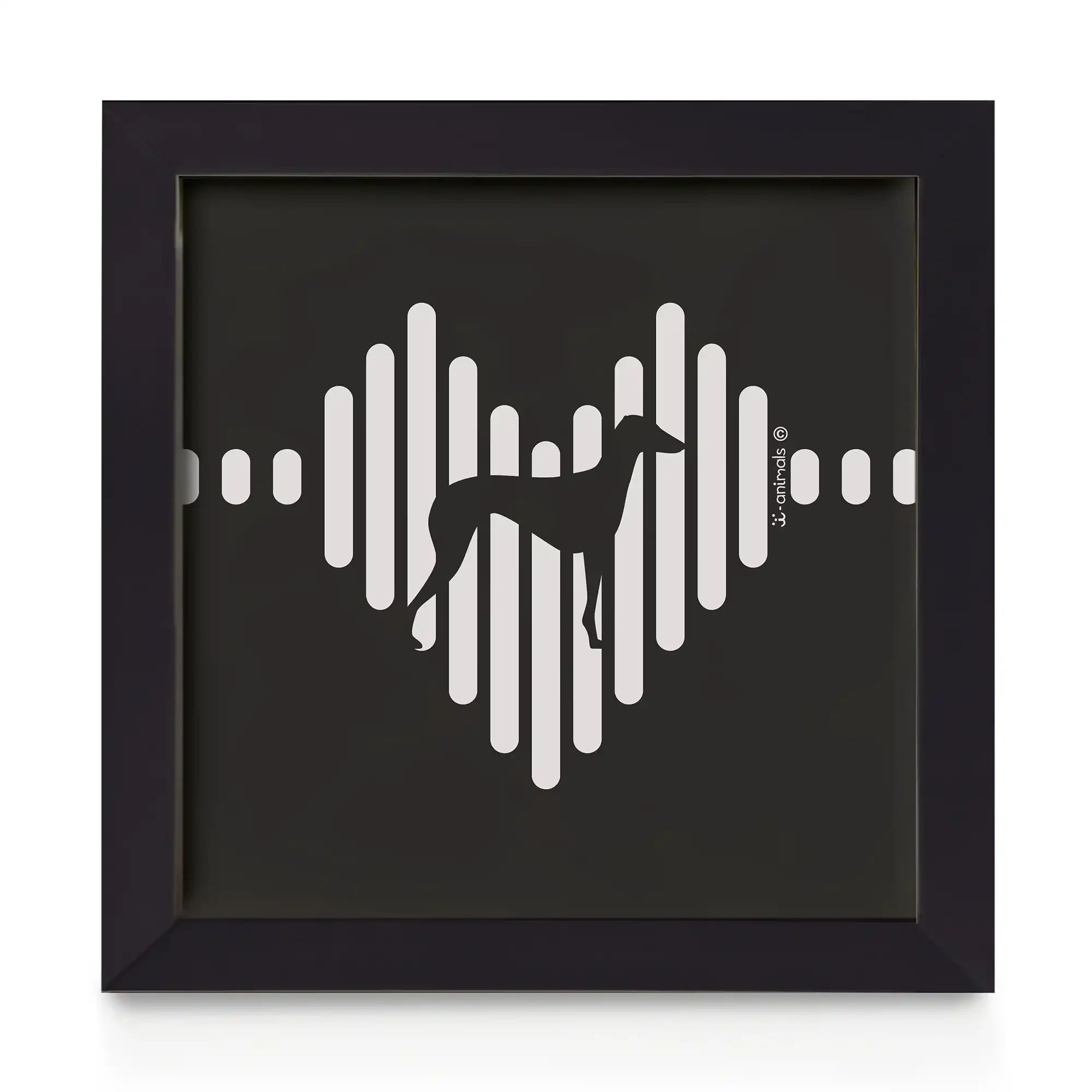 Quadro decorativo Whippet - Coração