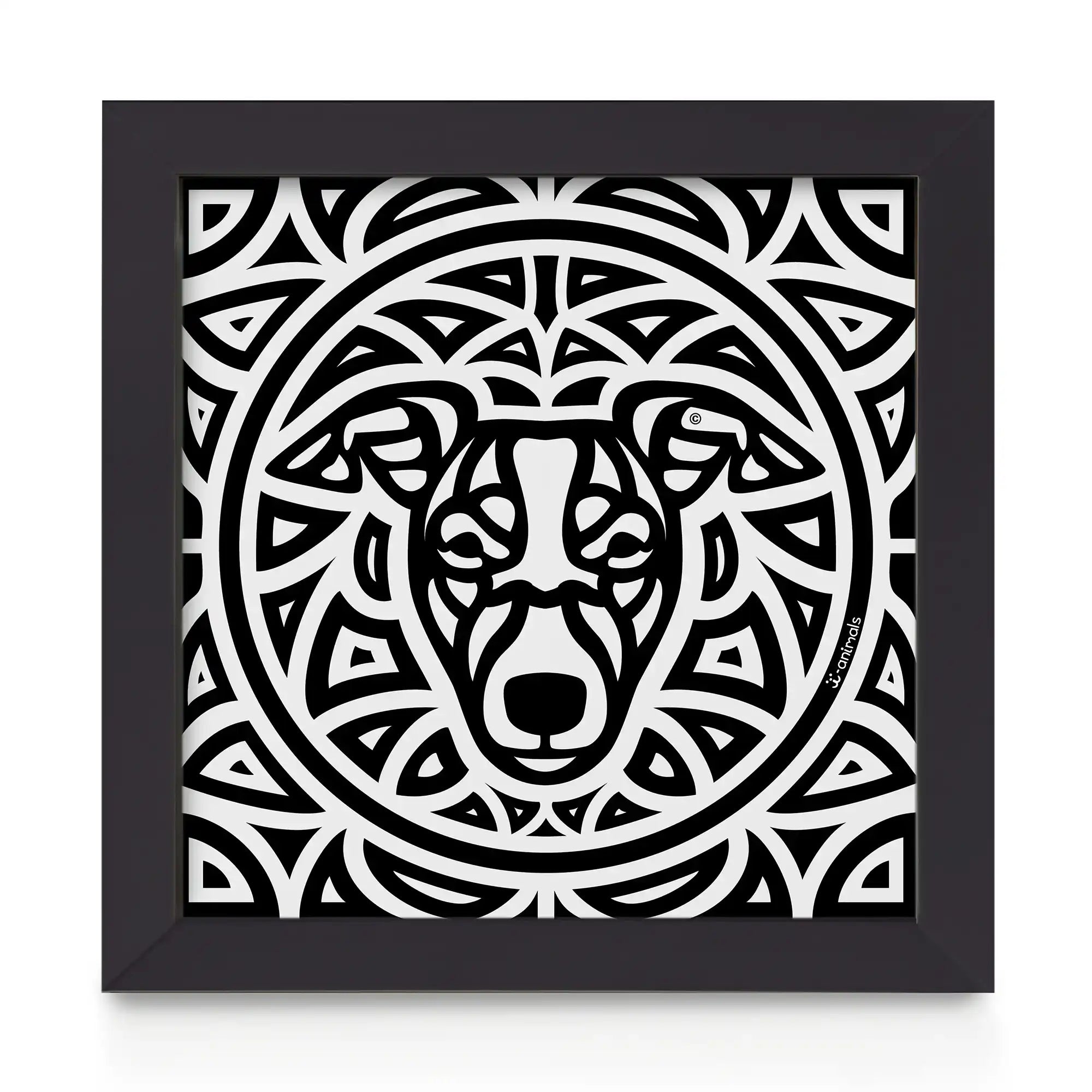 Quadro decorativo Whippet - Total - Tribal