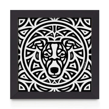 Quadro decorativo Whippet - Total - Tribal